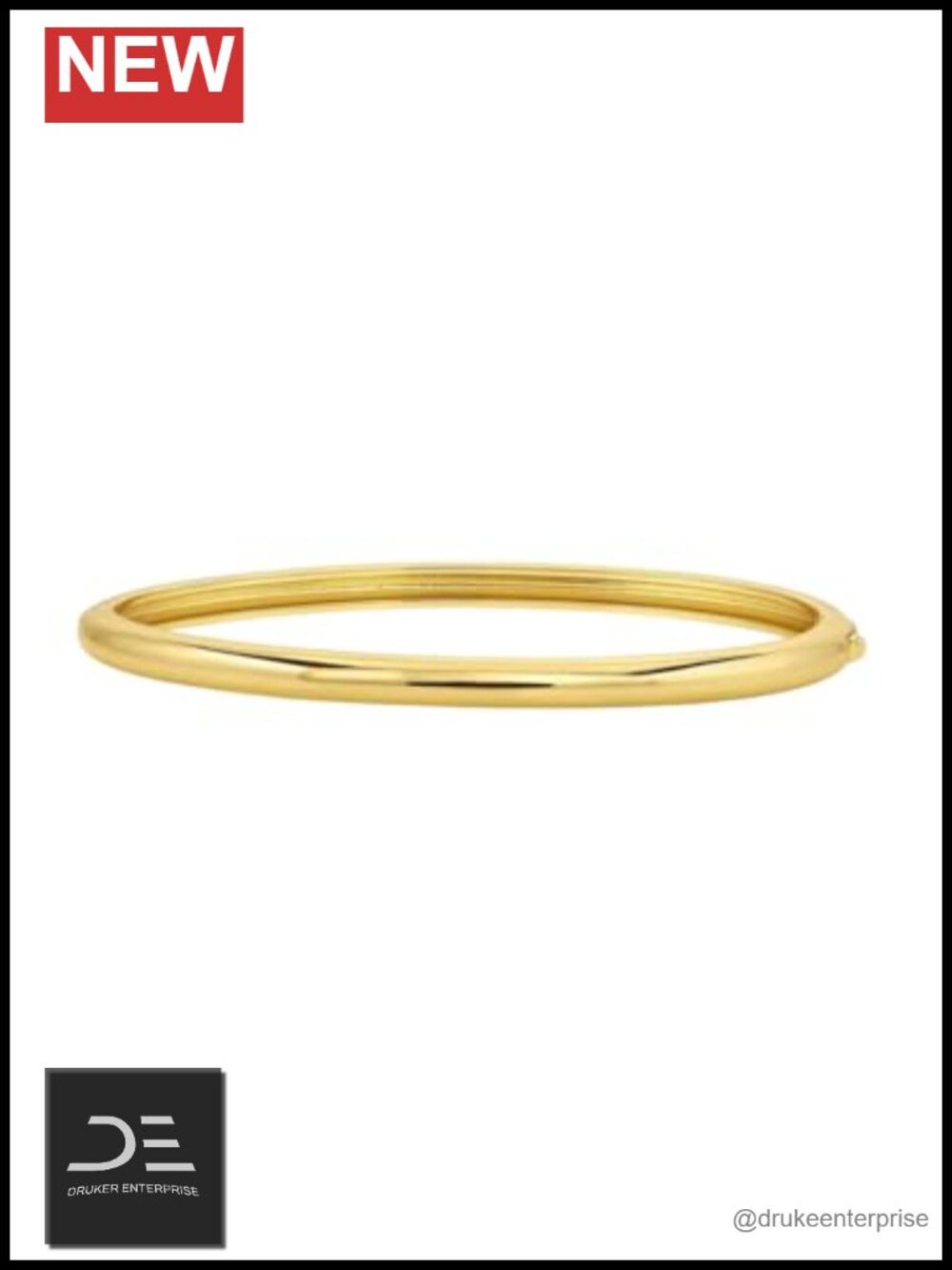 Gold Plated Brass Paseo Cuff Bracelet with Hinge Closure